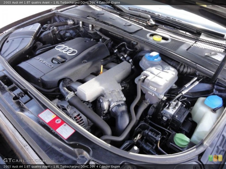 1.8L Turbocharged DOHC 20V 4 Cylinder Engine for the 2003 Audi A4 #46962567
