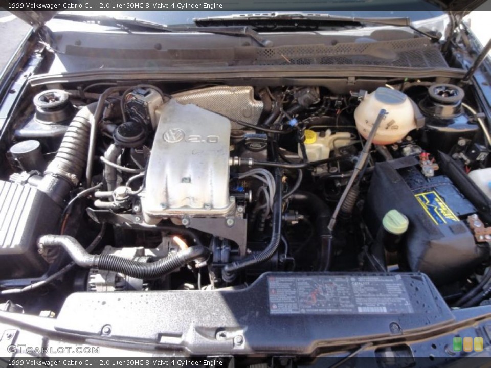 2.0 Liter SOHC 8-Valve 4 Cylinder 1999 Volkswagen Cabrio Engine