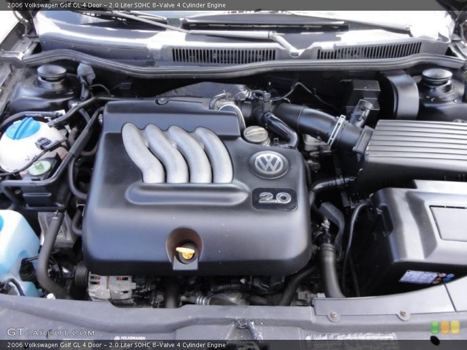 2.0 Liter SOHC 8-Valve 4 Cylinder 2006 Volkswagen Golf Engine