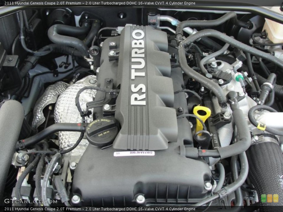 2.0 Liter Turbocharged DOHC 16-Valve CVVT 4 Cylinder Engine for the 2011 Hyundai Genesis Coupe #46974525
