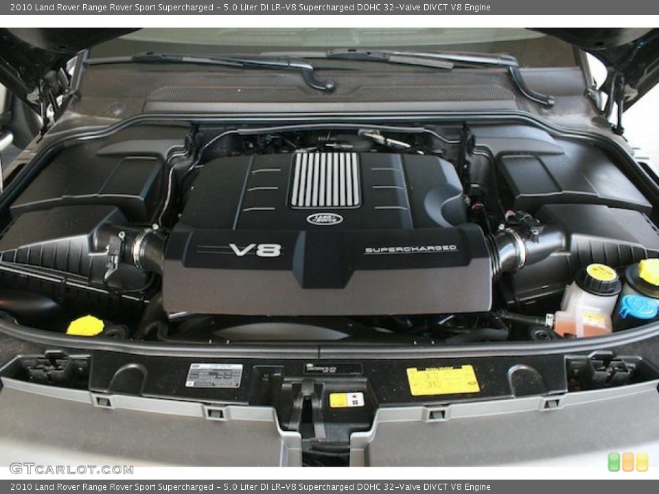 5.0 Liter DI LR-V8 Supercharged DOHC 32-Valve DIVCT V8 Engine for the 2010 Land Rover Range Rover Sport #46975323