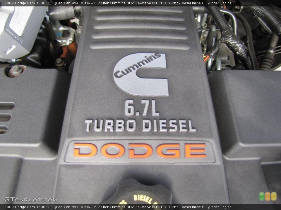 6.7 Liter Cummins OHV 24-Valve BLUETEC Turbo-Diesel Inline 6 Cylinder Engine for the 2009 Dodge Ram 3500 #46988214