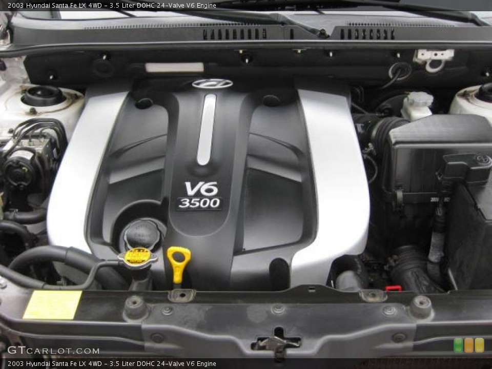 3.5 Liter DOHC 24-Valve V6 Engine for the 2003 Hyundai Santa Fe #46999932