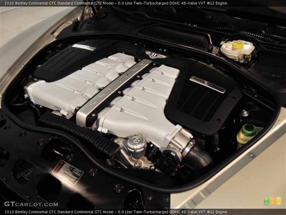 6.0 Liter Twin-Turbocharged DOHC 48-Valve VVT W12 2010 Bentley Continental GTC Engine