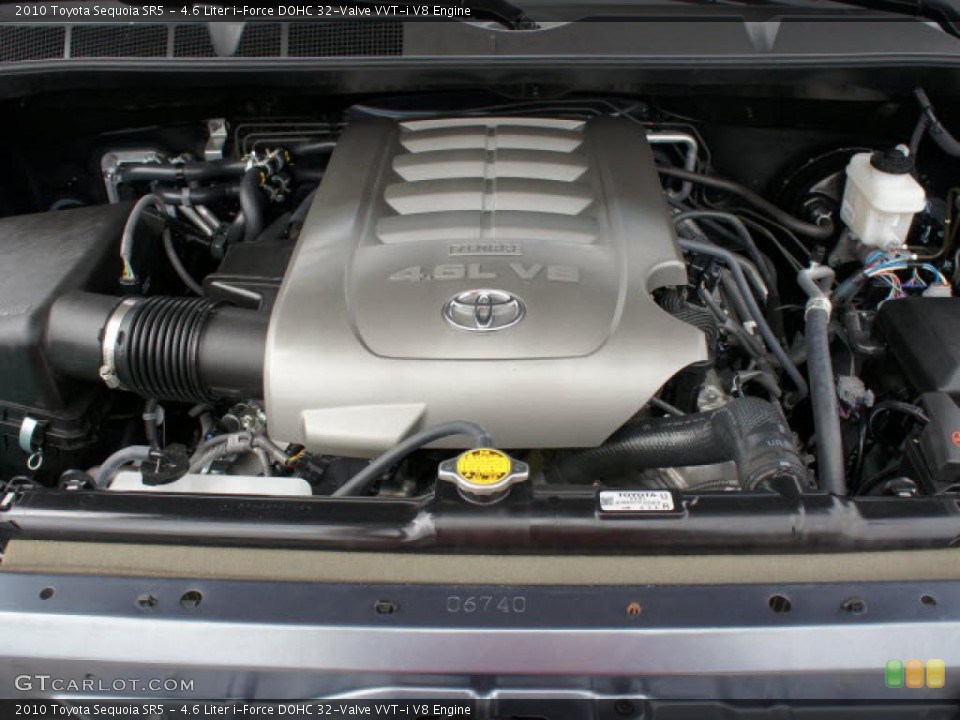 4.6 Liter i-Force DOHC 32-Valve VVT-i V8 2010 Toyota Sequoia Engine