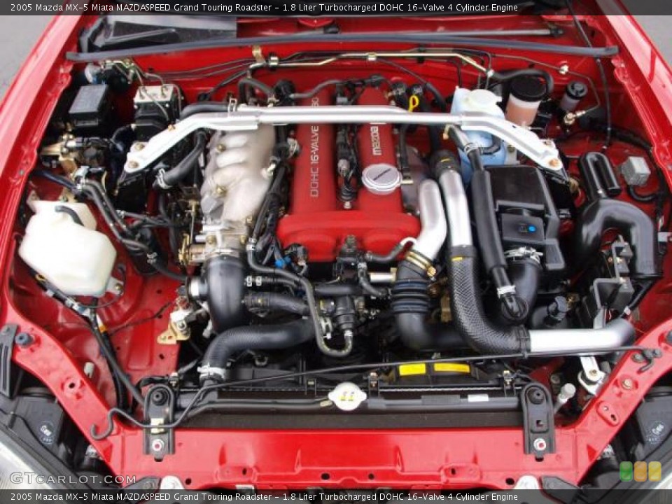 1.8 Liter Turbocharged DOHC 16-Valve 4 Cylinder 2005 Mazda MX-5 Miata Engine