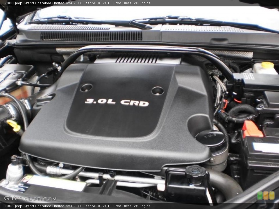 3.0 Liter SOHC VGT Turbo Diesel V6 2008 Jeep Grand Cherokee Engine