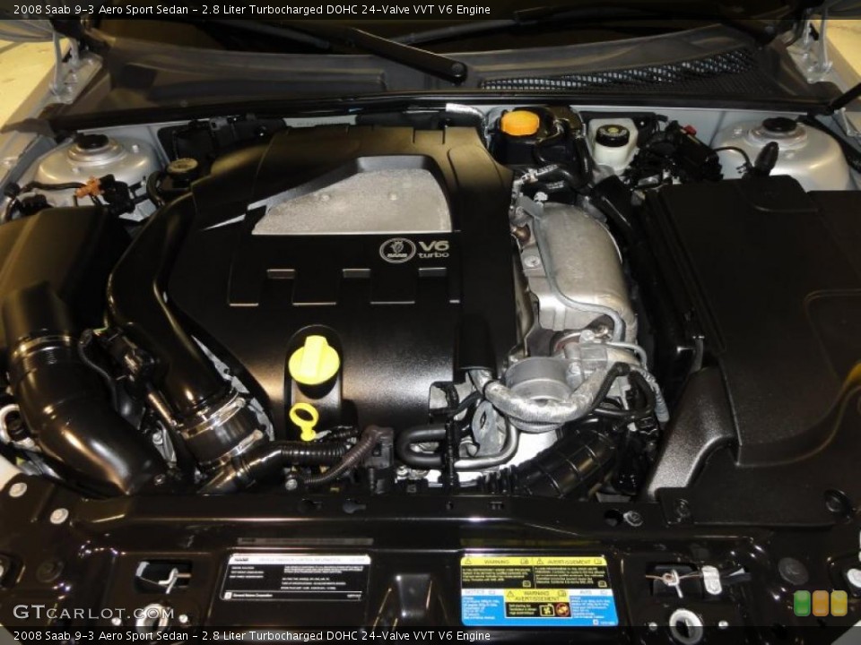 2.8 Liter Turbocharged DOHC 24-Valve VVT V6 Engine for the 2008 Saab 9-3 #47107391