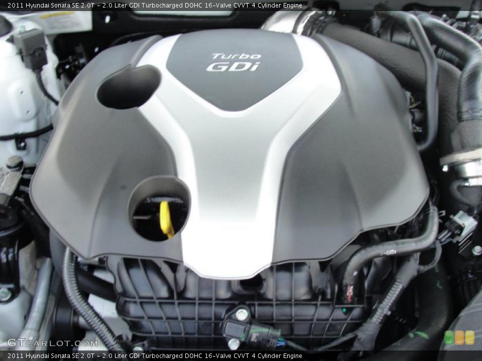 2.0 Liter GDI Turbocharged DOHC 16-Valve CVVT 4 Cylinder Engine for the 2011 Hyundai Sonata #47127570