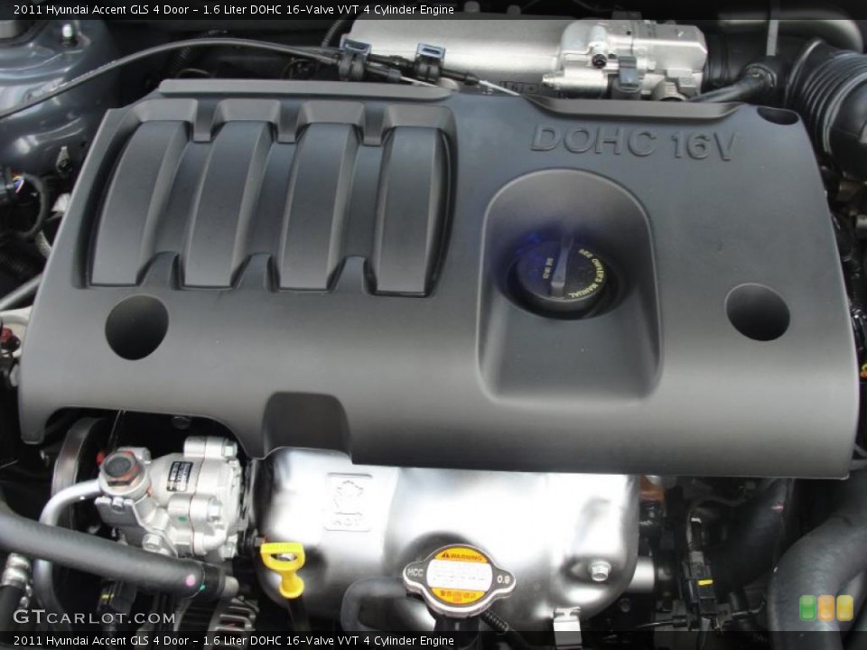 1.6 Liter DOHC 16-Valve VVT 4 Cylinder Engine for the 2011 Hyundai Accent #47131032
