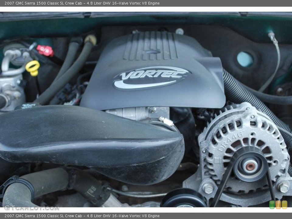 4.8 Liter OHV 16-Valve Vortec V8 2007 GMC Sierra 1500 Engine