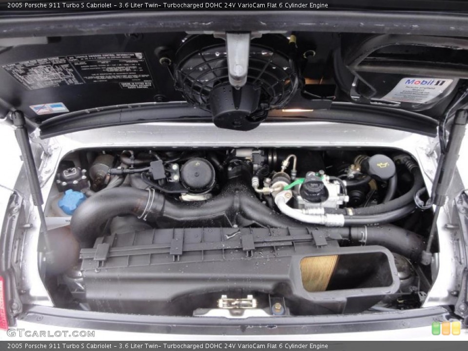 3.6 Liter Twin- Turbocharged DOHC 24V VarioCam Flat 6 Cylinder Engine for the 2005 Porsche 911 #47168640