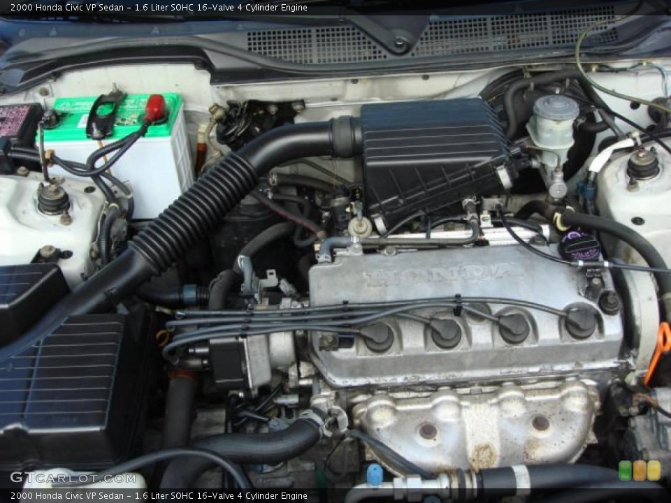 1.6 Liter SOHC 16-Valve 4 Cylinder Engine for the 2000 Honda Civic #47184693