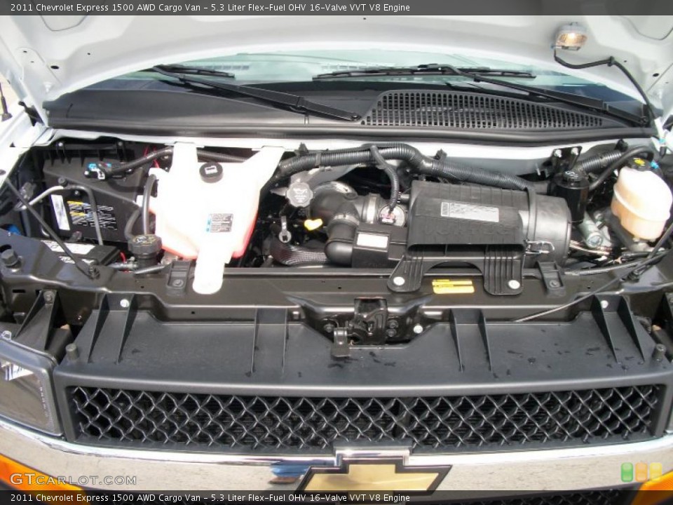 5.3 Liter Flex-Fuel OHV 16-Valve VVT V8 2011 Chevrolet Express Engine