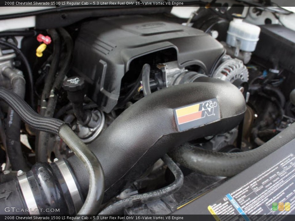 5.3 Liter Flex Fuel OHV 16-Valve Vortec V8 Engine for the 2008 Chevrolet Silverado 1500 #47196506
