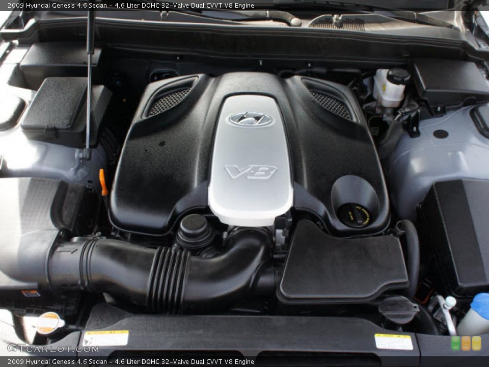 4.6 Liter DOHC 32-Valve Dual CVVT V8 Engine for the 2009 Hyundai Genesis #47196809