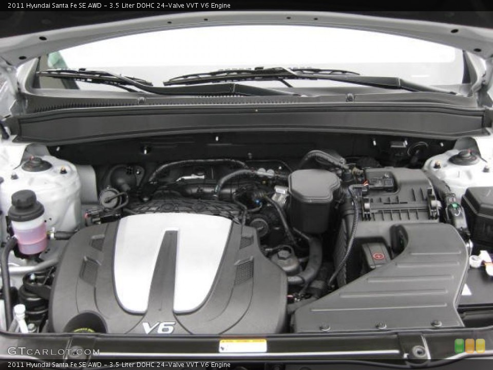 3.5 Liter DOHC 24-Valve VVT V6 Engine for the 2011 Hyundai Santa Fe #47242937