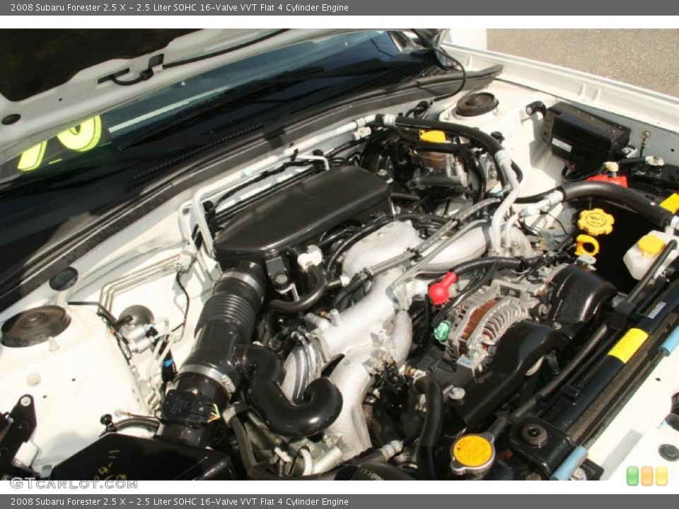 2.5 Liter SOHC 16-Valve VVT Flat 4 Cylinder 2008 Subaru Forester Engine