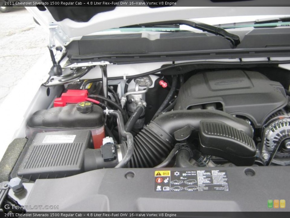 4.8 Liter Flex-Fuel OHV 16-Valve Vortec V8 Engine for the 2011 Chevrolet Silverado 1500 #47254094