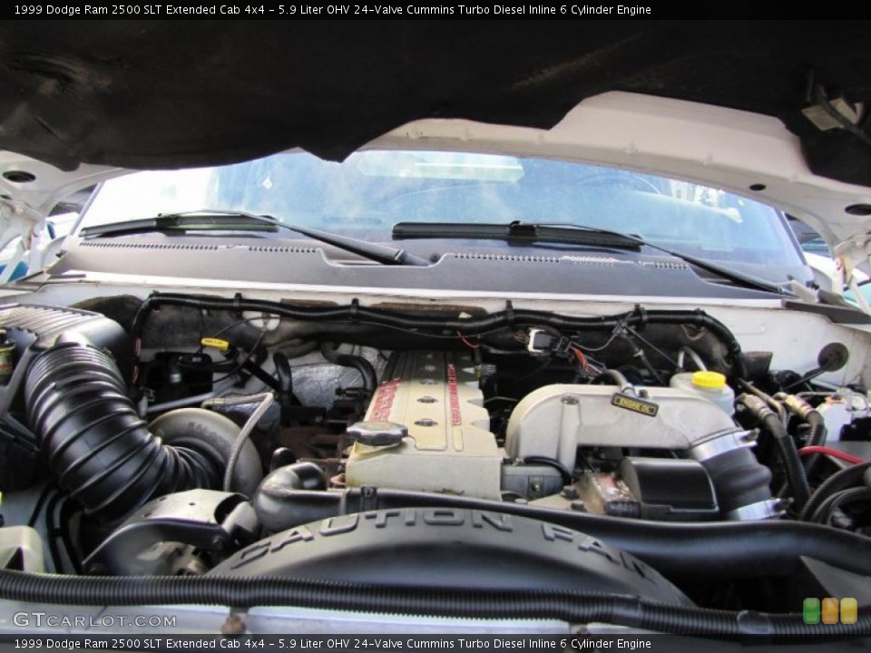 5.9 Liter OHV 24-Valve Cummins Turbo Diesel Inline 6 Cylinder Engine for the 1999 Dodge Ram 2500 #47264630