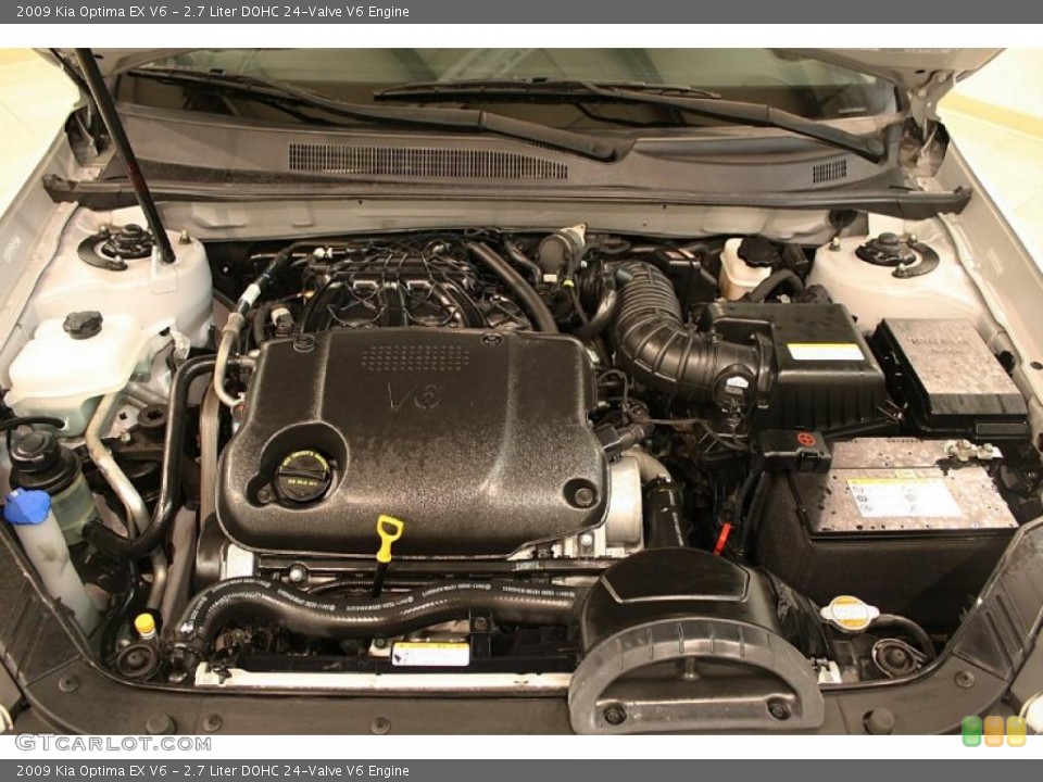 2.7 Liter DOHC 24-Valve V6 2009 Kia Optima Engine