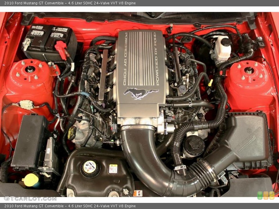 4.6 Liter SOHC 24-Valve VVT V8 2010 Ford Mustang Engine