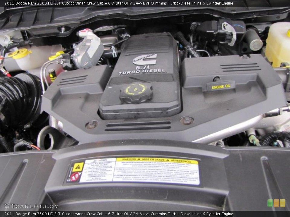 6.7 Liter OHV 24-Valve Cummins Turbo-Diesel Inline 6 Cylinder Engine for the 2011 Dodge Ram 3500 HD #47303174