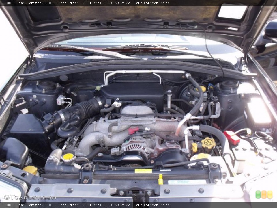 2.5 Liter SOHC 16-Valve VVT Flat 4 Cylinder 2006 Subaru Forester Engine