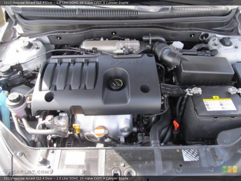 1.6 Liter DOHC 16-Valve CVVT 4 Cylinder Engine for the 2010 Hyundai Accent #47312486
