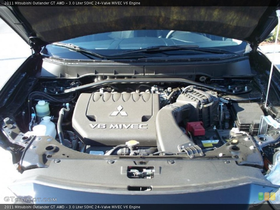 3.0 Liter SOHC 24-Valve MIVEC V6 2011 Mitsubishi Outlander Engine