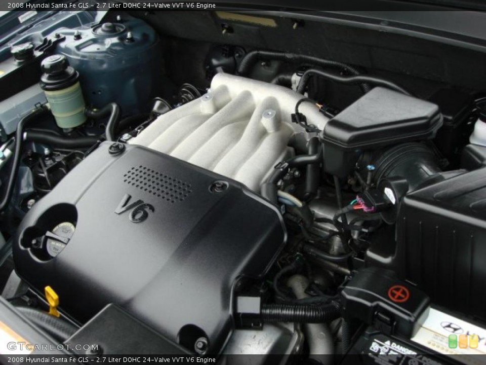2.7 Liter DOHC 24-Valve VVT V6 Engine for the 2008 Hyundai Santa Fe #47323961