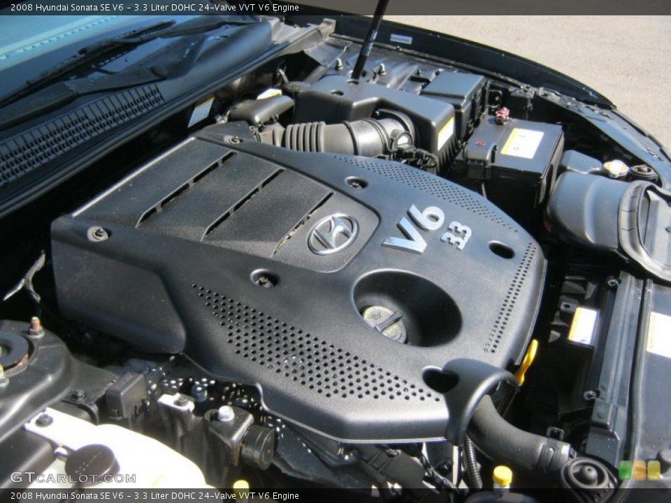 3.3 Liter DOHC 24-Valve VVT V6 Engine for the 2008 Hyundai Sonata #47327484