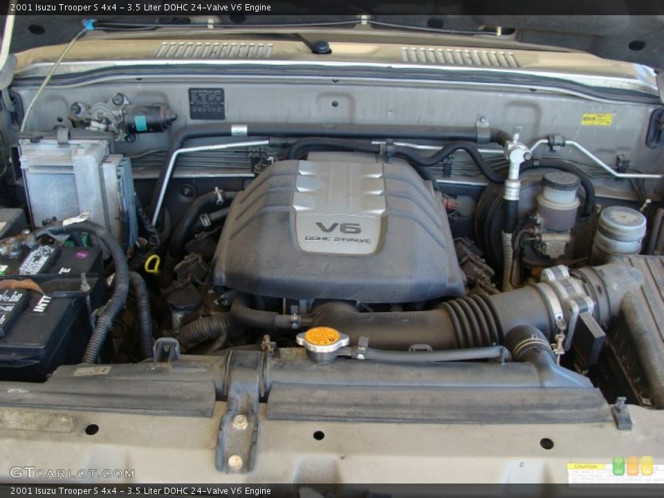3.5 Liter DOHC 24-Valve V6 2001 Isuzu Trooper Engine
