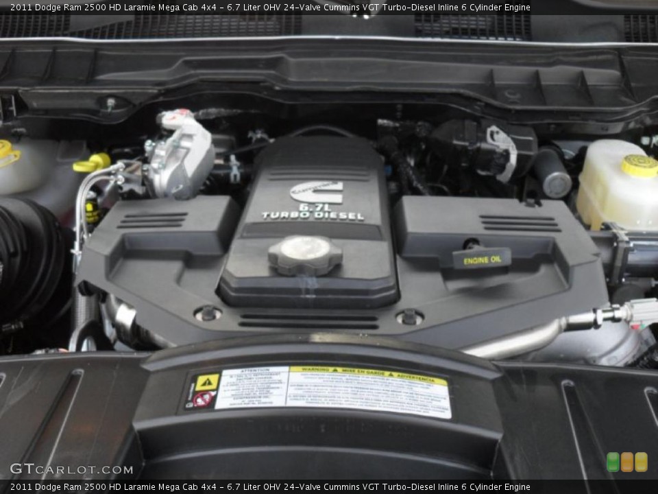 6.7 Liter OHV 24-Valve Cummins VGT Turbo-Diesel Inline 6 Cylinder Engine for the 2011 Dodge Ram 2500 HD #47360276