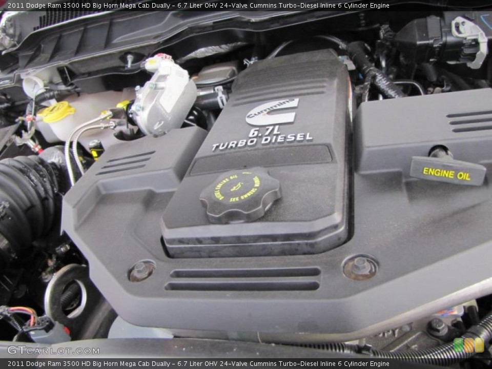 6.7 Liter OHV 24-Valve Cummins Turbo-Diesel Inline 6 Cylinder Engine for the 2011 Dodge Ram 3500 HD #47430738
