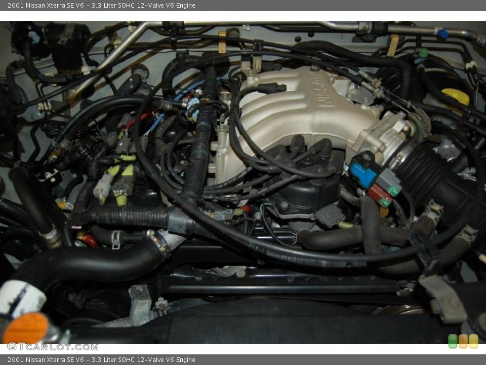3.3 Liter SOHC 12-Valve V6 2001 Nissan Xterra Engine