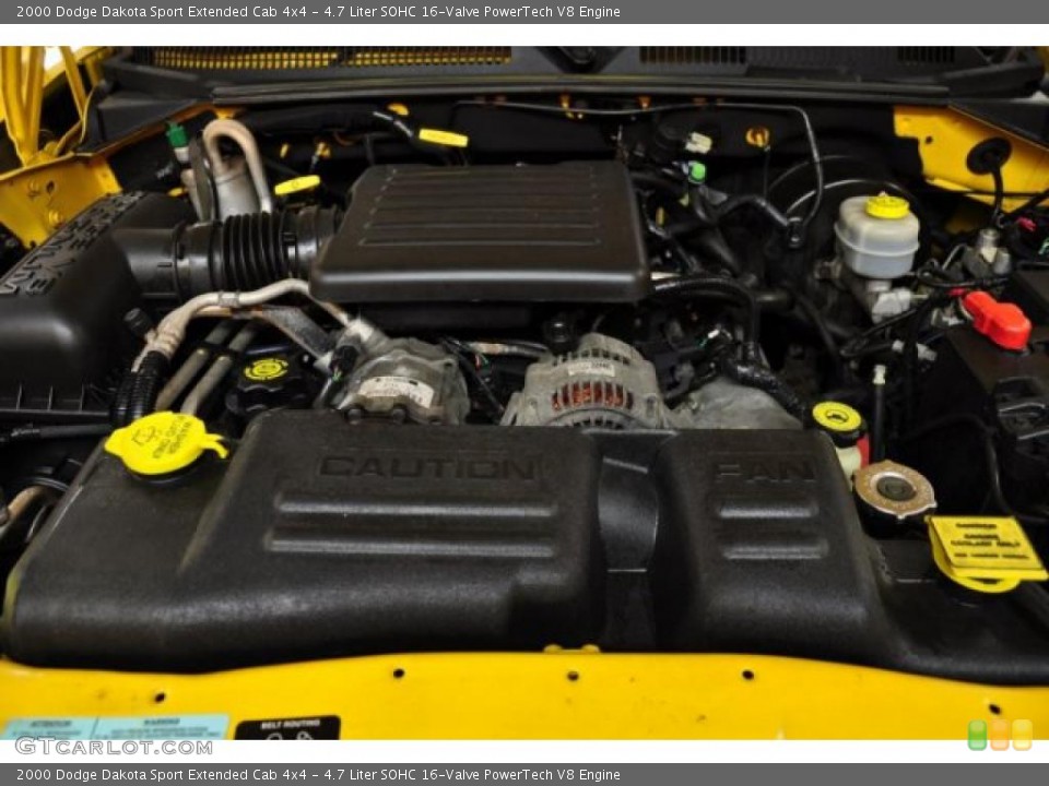 4.7 Liter SOHC 16-Valve PowerTech V8 Engine for the 2000 Dodge Dakota #47464456