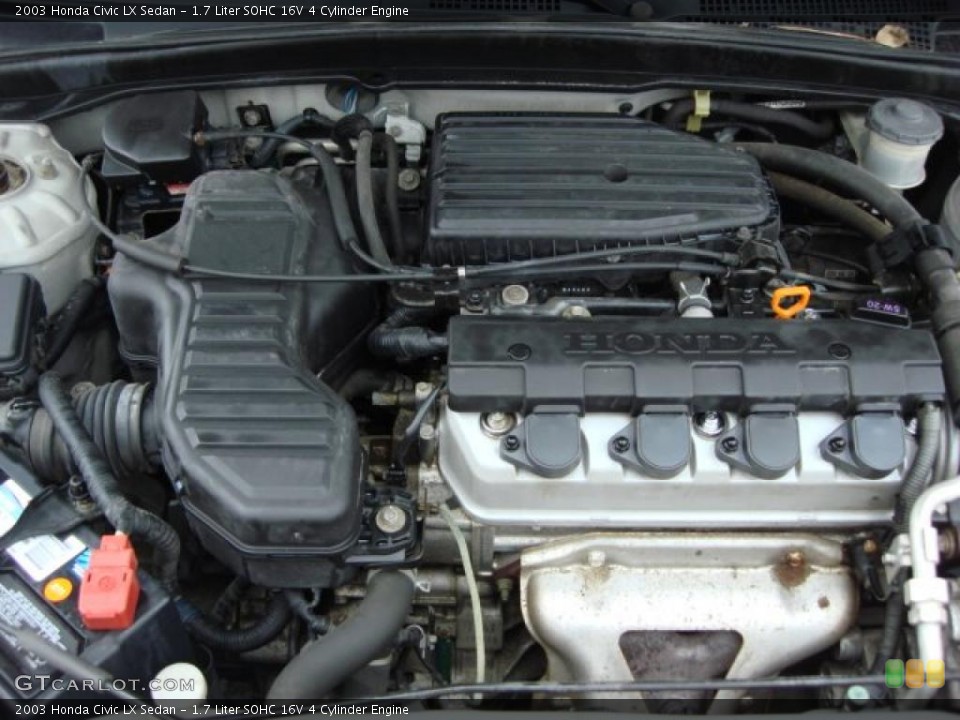 1.7 Liter SOHC 16V 4 Cylinder Engine for the 2003 Honda Civic #47484366
