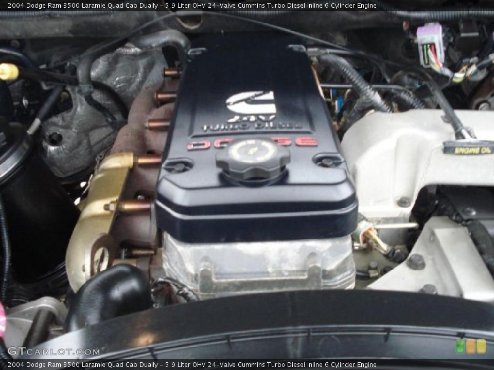 5.9 Liter OHV 24-Valve Cummins Turbo Diesel Inline 6 Cylinder Engine for the 2004 Dodge Ram 3500 #47485688