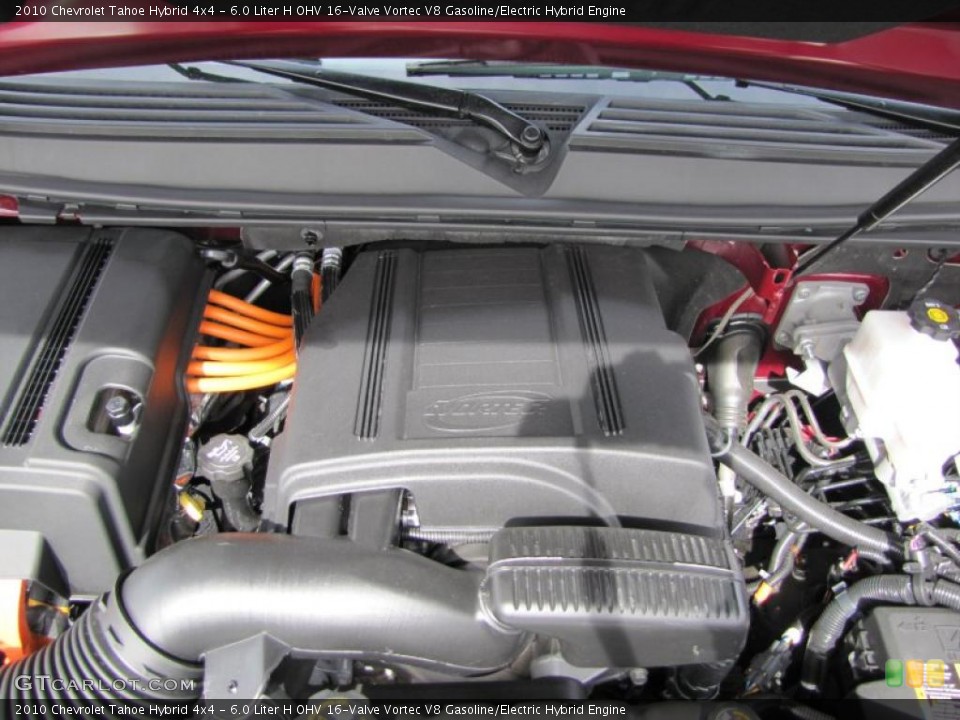 6.0 Liter H OHV 16-Valve Vortec V8 Gasoline/Electric Hybrid 2010 Chevrolet Tahoe Engine