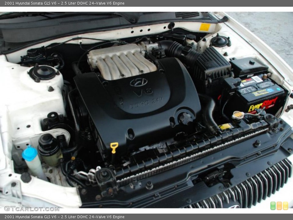 2.5 Liter DOHC 24-Valve V6 Engine for the 2001 Hyundai Sonata #47582381