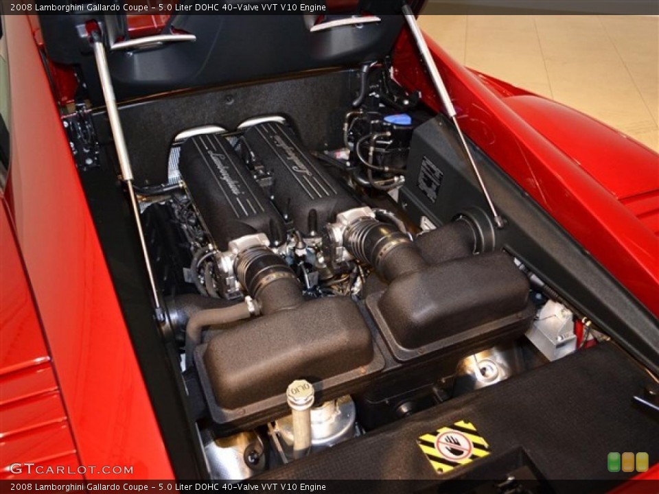 5.0 Liter DOHC 40-Valve VVT V10 Engine for the 2008 Lamborghini Gallardo #47587147
