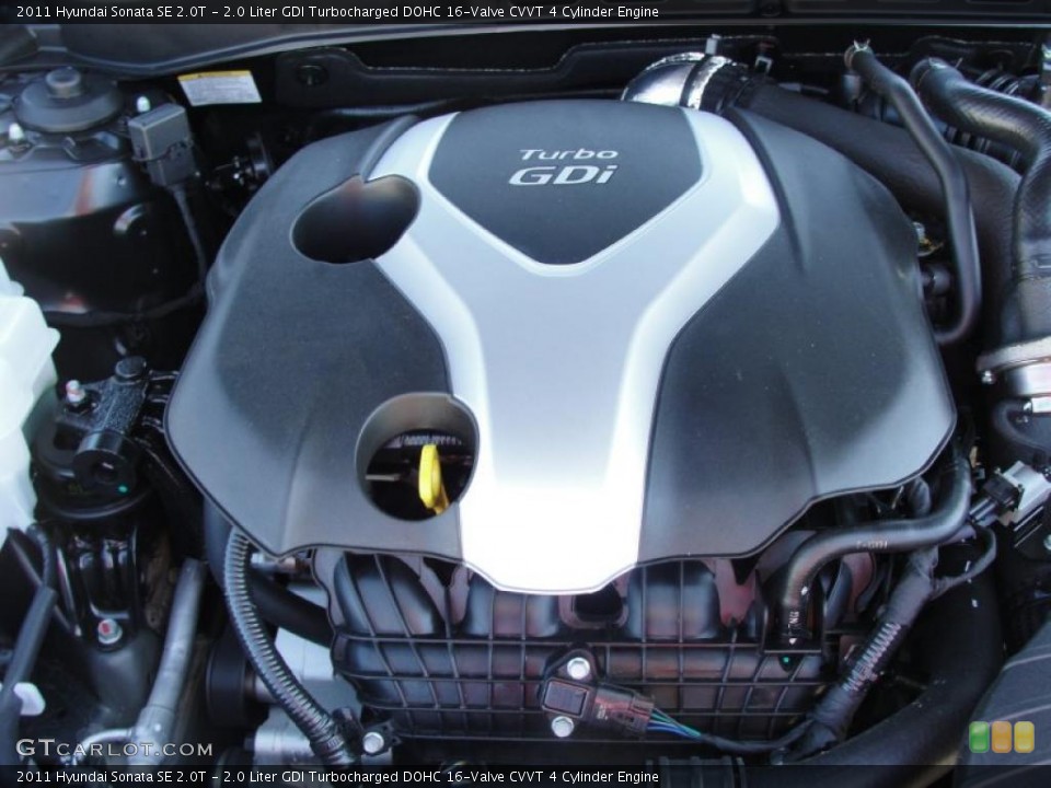 2.0 Liter GDI Turbocharged DOHC 16-Valve CVVT 4 Cylinder Engine for the 2011 Hyundai Sonata #47623940