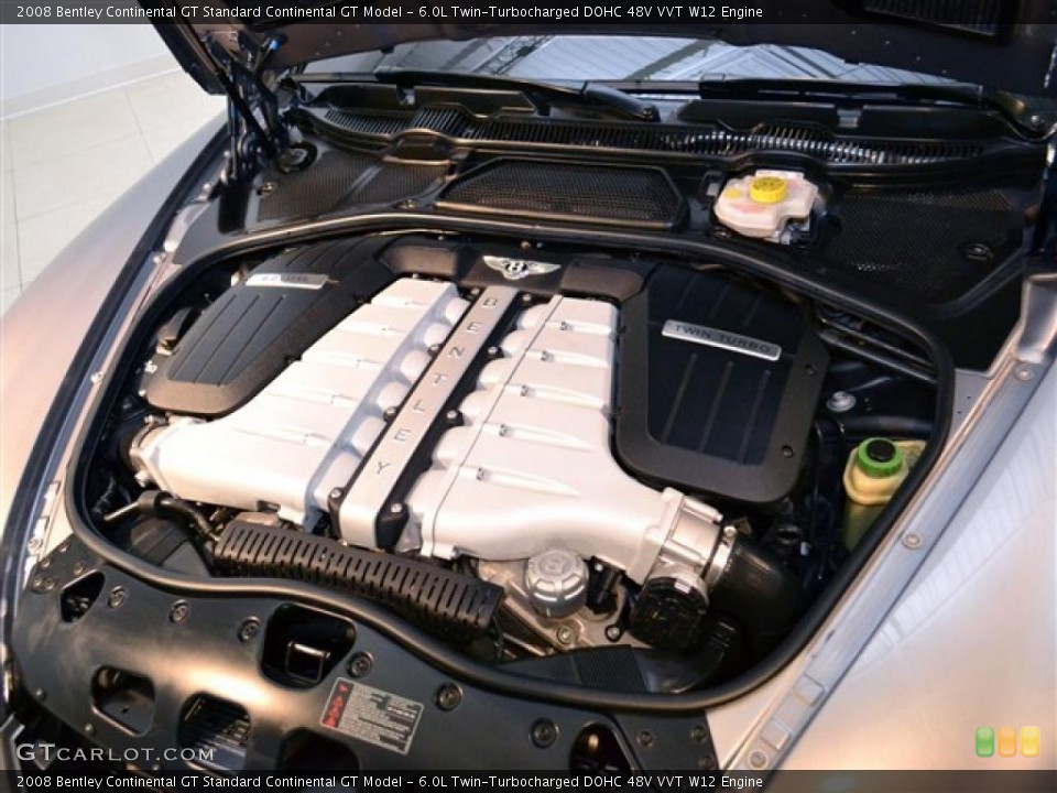 6.0L Twin-Turbocharged DOHC 48V VVT W12 2008 Bentley Continental GT Engine