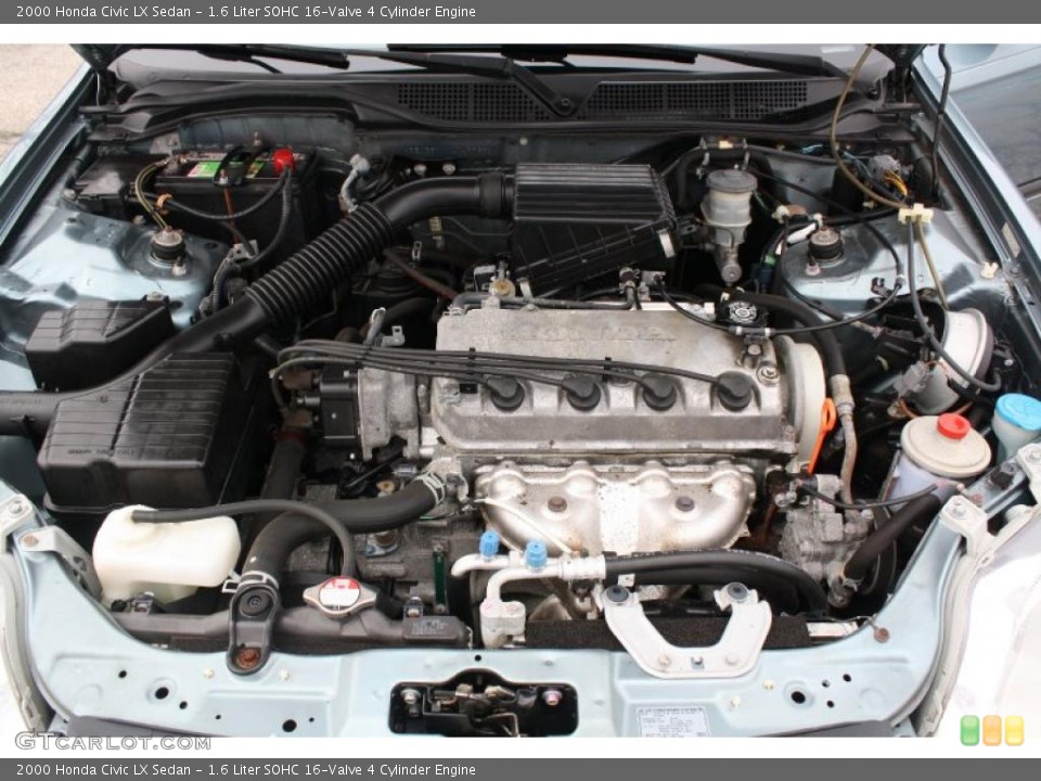 1.6 Liter SOHC 16-Valve 4 Cylinder Engine for the 2000 Honda Civic #47741821