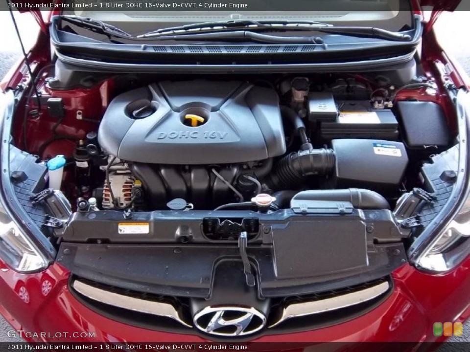 1.8 Liter DOHC 16-Valve D-CVVT 4 Cylinder Engine for the 2011 Hyundai Elantra #47754854