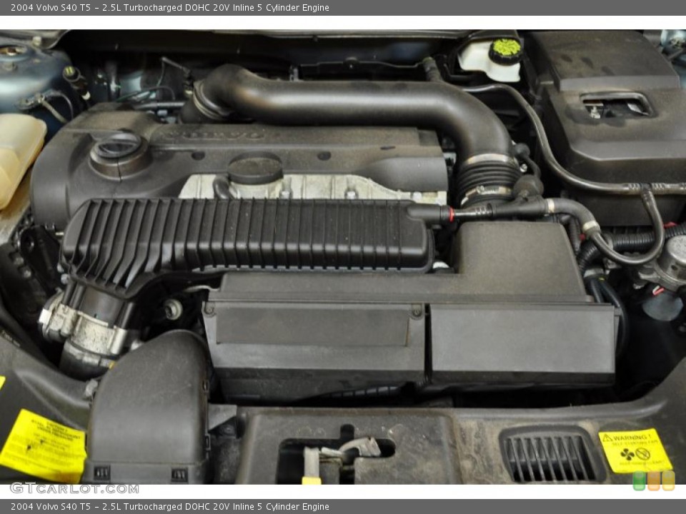 2.5L Turbocharged DOHC 20V Inline 5 Cylinder 2004 Volvo S40 Engine