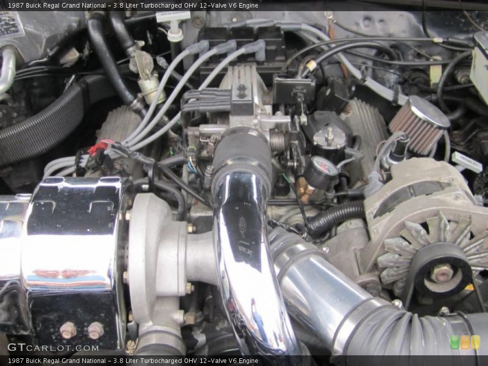 3.8 Liter Turbocharged OHV 12-Valve V6 Engine for the 1987 Buick Regal #47880134