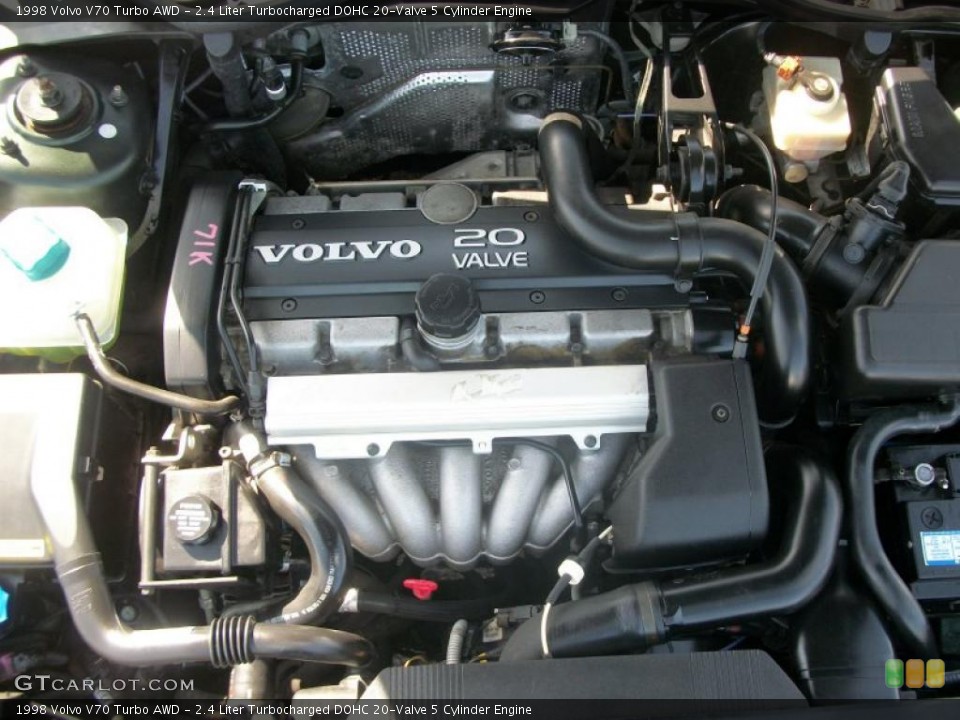 2.4 Liter Turbocharged DOHC 20-Valve 5 Cylinder 1998 Volvo V70 Engine
