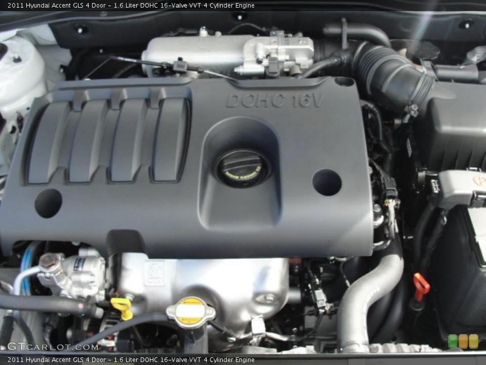 1.6 Liter DOHC 16-Valve VVT 4 Cylinder Engine for the 2011 Hyundai Accent #47967767